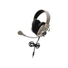 Califone 3066Avt Deluxe Stereo Headset Mic 3.5Mm 3Ft Via Ergoguys - Stereo - Black - Mini-phone - Wired - 300 Ohm - 20 Hz - 20 kHz - Nickel Plated - Over-the-head - Binaural - Ear-cup - 3 ft Cable - Electret Microphone