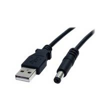 StarTech.com 2m USB to Type M Barrel Cable - USB to 5.5mm 5V DC Cable - 5 V DC Voltage Rating - Black