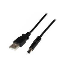 StarTech.com 1m USB to Type N Barrel 5V DC Power Cable - USB A to 5.5mm DC - 5 V DC Voltage Rating - Black