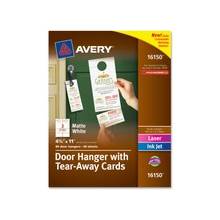 Avery Door Hanger with Tear-Away Cards - White - 50 / Pack