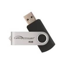 Compucessory Password Protected USB Flash Drives - 4 GB - USB 2.0 - Aluminum - 1 Pack - Password Protection