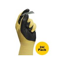 Ansell HyFlex Nitrile Gloves - 10 Size Number - Nitrile - Yellow - Abrasion Resistant, Knit Wrist, Latex-free - 2 / Pair