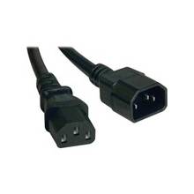 Tripp Lite 2ft Computer Power Cord Extension Cable C14 to C13 10A 18AWG 2' - 10A, 18AWG (IEC-320-C14 to IEC-320-C13) 2-ft."