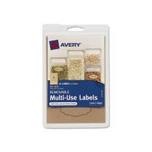 Avery Removable Multi-Use Labels 40151, Kraft Brown, 1-1/8" x 2-1/4", Pack of 24 - Removable Adhesive - 1.13" Width x 2.25" Length - 4 / Sheet - Oval - Inkjet, Laser - Kraft - 24 / Pack