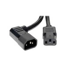 Tripp Lite 6ft Power Cord Extension Cable Left Angle C14 to C13 Heavy Duty 15A 14AWG 6' - 15A, 14AWG (Left Angle IEC-320-C14 to IEC-320-C13, 6-ft."