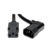 Tripp Lite 6ft Power Cord Extension Cable Right Angle C14 to C13 Heavy Duty 15A 14AWG 6' - 15A, 14AWG (Right Angle IEC-320-C14 to IEC-320-C13) 6-ft."