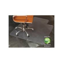 E.S.ROBBINS Clear Vinyl Nat. Origins Lip Chair Mat - Hard Floor, Desk Protection, Workstation, Wood Floor, Tile Floor, Office - 53" Length x 45" Width - Lip Size 12" Length x 25" Width - Rectangle - Textured - Vinyl - Clear
