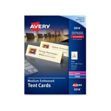 Avery Tent Card - 2.50" x 8.50" - Embossed - 100 / Pack - Ivory