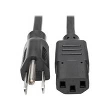 Tripp Lite 1ft Computer Power Cord Cable 5-15P to C13 10A 18AWG 1' - 10A,18AWG (NEMA 5-15P to IEC-320-C13) 1-ft."