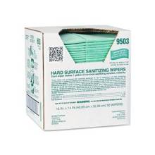 Atlantic Mills Simple Solutions Hard Surface Sanitizing Wipes - 16" x 14" - Green - For Food Service, Restaurant - 50 Sheets Per Pack - 50 / Carton