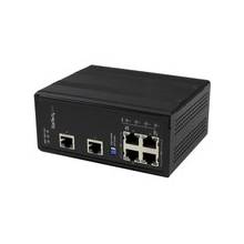 StarTech.com 6 Port Unmanaged Industrial Gigabit Ethernet Switch w/ 4 PoE+ Ports and Voltage Regulation - DIN Rail / Wall-Mountable - 6 Ports - 10/100/1000Base-T - 2 Layer Supported - Wall Mountable, Rail-mountable - 2 Year