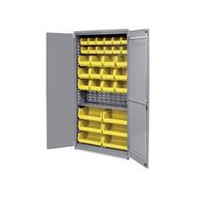 Akro-Mils AkroBin Storage Cabinet - 12 Compartment(s) - Compartment Size 5" x 5.50" x 10.88" - 78" Height x 36" Width x 19" Depth - Floor - Gray - Steel - 1Each