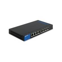 Linksys LGS308 8-Port Business Gigabit Smart Switch - 8 Ports - Manageable - 10/100/1000Base-T - 8 x Network - Twisted Pair - Gigabit Ethernet - 2 Layer Supported - DesktopLifetime Limited Warranty