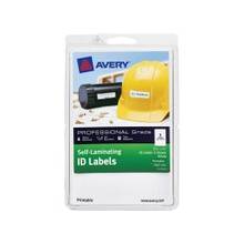 Avery Printable Self-Laminating ID Labels - Permanent Adhesive - 3.25" Width x 0.75" Length - 5 / Sheet - Rectangle - Laser, Inkjet - White - 25 / Pack