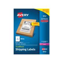 Avery Laser Printer Internet Shipping Labels - Permanent Adhesive - 5.50" Width x 8.50" Length - 2 / Sheet - Rectangle - Laser - White - 500 / Pack