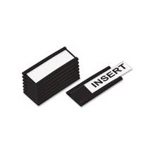 MasterVision Magnetic Data Cards - 25 / Pack - Black
