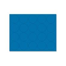 MasterVision Magnetic Color Coding Dots - 0.75" Diameter - Round - Blue - Vinyl - 20 / Pack