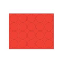 MasterVision Magnetic Color Coding Dots - 0.75" Diameter - Round - Red - Vinyl - 20 / Pack