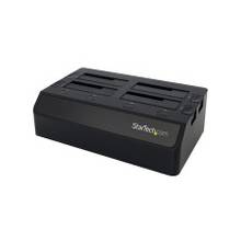 StarTech.com USB 3.0 to 4-Bay SATA 6Gbps Hard Drive Docking Station w/ UASP & Dual Fans - 2.5/3.5in SSD / HDD Dock - Serial ATA/600 Controller - 4 x Total Bay - 4 x 2.5"/3.5" Bay - UASP Support - Serial ATA/600 - USB 3.0 - Plastic - Cooling Fan