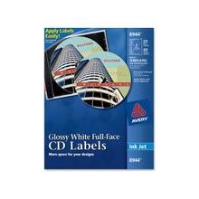 Avery Full Face CD Label - Circle - Inkjet - White - 20 / Pack