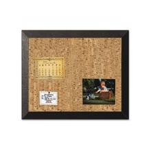 MasterVision Kamashi Natural Cork Personal Board - 18" Height x 24" Width - Cork Surface - Black Wood Frame - 1 Each