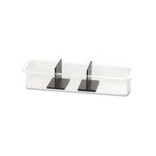 BreakCentral Wide Condiment Small Replacement Trays - Plastic - Clear, Black