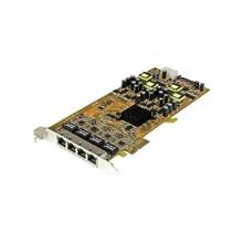 StarTech.com 4 Port Gigabit Power over Ethernet PCIe Network Card - PSE / PoE PCI Express NIC - PCI Express x4 - 4 Port(s) - 4 - Twisted Pair