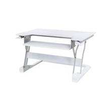 Ergotron WorkFit-T, Sit-Stand Desktop Workstation (White) - Rectangle Top - 35" Table Top Width x 23" Table Top Depth