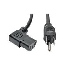 Tripp Lite Computer Power Cord 10A 18AWG 5-15P to Right Angle C13 10' 10ft - 10A 18AWG 5-15P to Right Angle C13 10ft