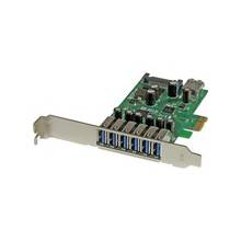 StarTech.com 7-Port PCI Express USB 3.0 card - Standard and Low-Profile Design - PCI Express x1 - Plug-in Card - 7 USB Port(s) - 7 USB 3.0 Port(s) - PC, Linux