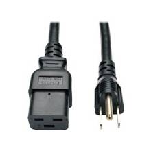 Tripp Lite 8ft Power Cord Adapter Cable 5-15P to C19 Heavy Duty 15A 14AWG 8' - For Server - 125 V AC Voltage Rating - 15 A Current Rating - Black