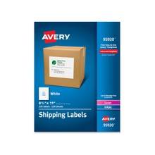 Avery Laser Inkjet Printer White Shipping Labels - Permanent Adhesive - "8.50" Width x 11" Length - 1 / Sheet - Rectangle - Laser, Inkjet - White - Paper - 250 / Box