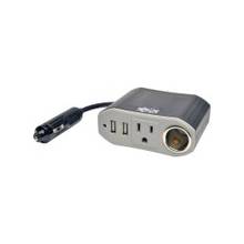 Tripp Lite Ultra-Compact Car Inverter 100W 12V CLA 120V 2 USB Charging Ports 1 Outlet - Input Voltage: 12 V DC - Output Voltage: 120 V AC, 5 V DC - Continuous Power: 100 W"