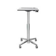 Ergotron LearnFit Adjustable Standing Desk - Rectangle Top - 24" Table Top Length x 22" Table Top Width - Assembly Required - Silver, White - Medium Density Fiberboard (MDF)