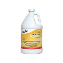 Genuine Joe Lemon Dish Detergent - Liquid Solution - 1 gal (128 fl oz) - Lemon Scent - 4 / Carton - White