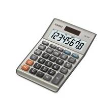 Casio MS-80B Simple Calculator - Extra Large Display, Dual Power, Rubber Feet, Key Rollover, 3-Key Memory, Sign Change, Easy-to-read Display, Independent Memory - Battery, Solar Powered - 5.8" x 4.1" x 1.1" - Metal, Plastic - 1 Each