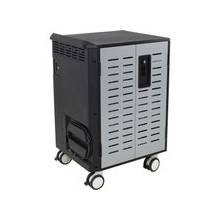 Ergotron Zip40 Charging and Management Cart - 255 lb Capacity - 4 Casters - 5" Caster Size - Steel - 30.3" Width x 26.1" Depth x 45.4" Height - Black, Silver - For 40 Devices