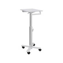 Ergotron StyleView S-Tablet Cart, SV10 - 30 lb Capacity - 4 Casters - 3" Caster Size - Metal, Steel - White, Aluminum