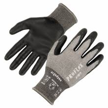 Ergodyne 10312 ProFlex 7072 Nitrile Coated Cut-Resistant Gloves - ANSI A7, EN388: 4X44F, 18g S (Gray)