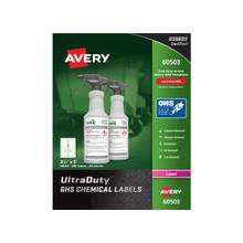 Avery UltraDuty GHS Chemical Laser Labels - Permanent Adhesive - "3.50" Width x 5" Length - 4 / Sheet - Rectangle - Laser - White - Polyester Film - 200 / Box