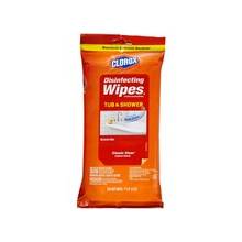 Clorox Tub/Shower Disinfecting Wipes - Wipe - Fresh Scent - 34 - 12 / Carton - White