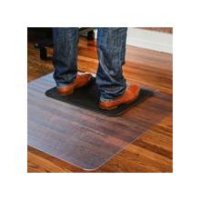 E.S.ROBBINS Sit-or-Stand Dual-purpose Chair Mat - Hard Floor, Carpeted Floor - 53" Length x 36" Width x 0.75" Thickness - Rectangle - Foam - Clear