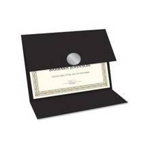 Geographics Double-fold Certificate Holder - 5 / Pack - Black