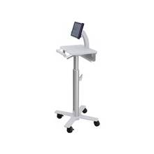 Ergotron StyleView Tablet Cart, SV10 - 24.50 lb Capacity - 4 Casters - 3" Caster Size - Metal, Steel - White, Aluminum