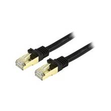 StarTech.com 10 ft Cat6a Patch Cable - Shielded (STP) - Black - 10Gb Snagless Cat 6a Ethernet Patch Cable - Category 6a for Network Device, Hub, Switch, Router, Print Server, Patch Panel - 1.25 GB/s - Patch Cable - 10 ft - 1 Pack - 1 x RJ-45 Male Network