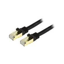 StarTech.com 3 ft Cat6a Patch Cable - Shielded (STP) - Black - 10Gb Snagless Cat 6a Ethernet Patch Cable - Category 6a for Network Device, Hub, Switch, Router, Print Server, Patch Panel - 1.25 GB/s - Patch Cable - 3 ft - 1 Pack - 1 x RJ-45 Male Network -
