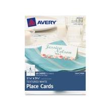 Avery Tent Card - 3.75" x 1.44" - Textured - 60 / Pack - White