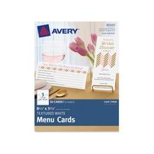 Avery Note Card - 8.50" x 3.66" - Textured - 30 / Pack - White