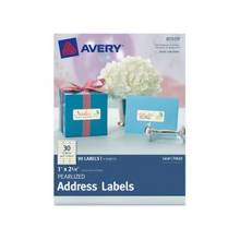 Avery Pearlized Address Labels 80509, 1" x 2-5/8", Pack of 90 Labels - Permanent Adhesive - 90 Label(s)" - 2.63" Width x 1" Length - 30 / Sheet - Rectangle - Inkjet, Laser - Ivory - 90 / Pack