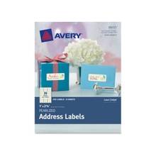 Avery Pearlized Address Labels 08215, 1" x 2-5/8", Pack of 240 Labels - Permanent Adhesive - 240 Label(s)" - 2.63" Width x 1" Length - 30 / Sheet - Rectangle - Inkjet, Laser - Ivory - 240 / Pack